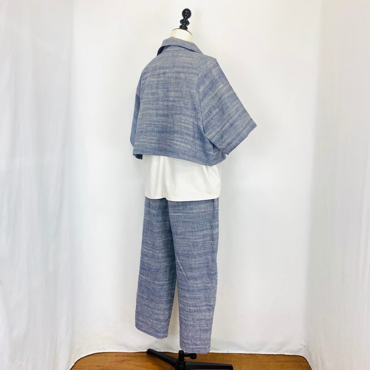 245031   ヨーク切替えパンツ　3カラー　遠州織物　うすで逆スラブ