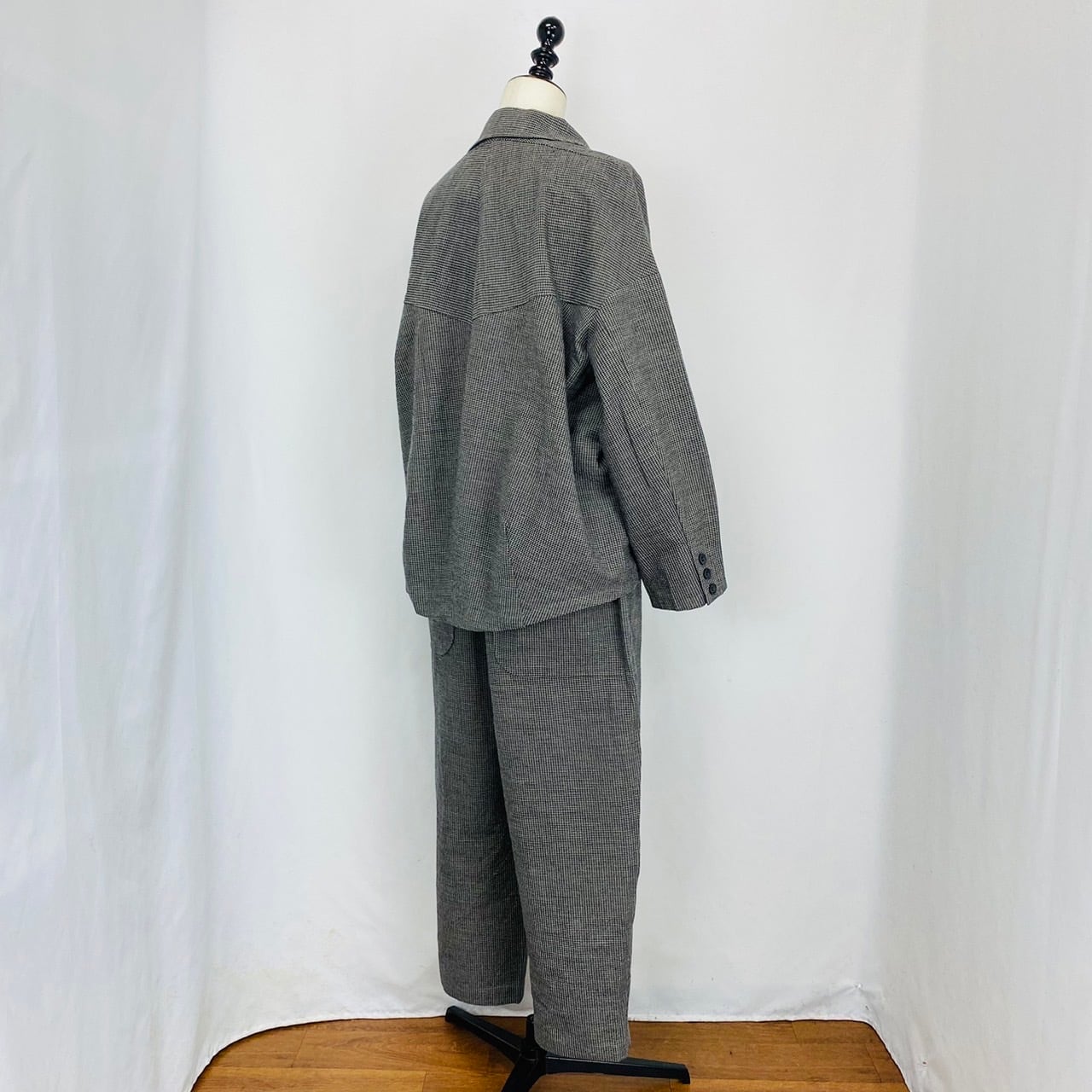 241042   胸切替えジャケット　3カラー　遠州織物　厚手格子