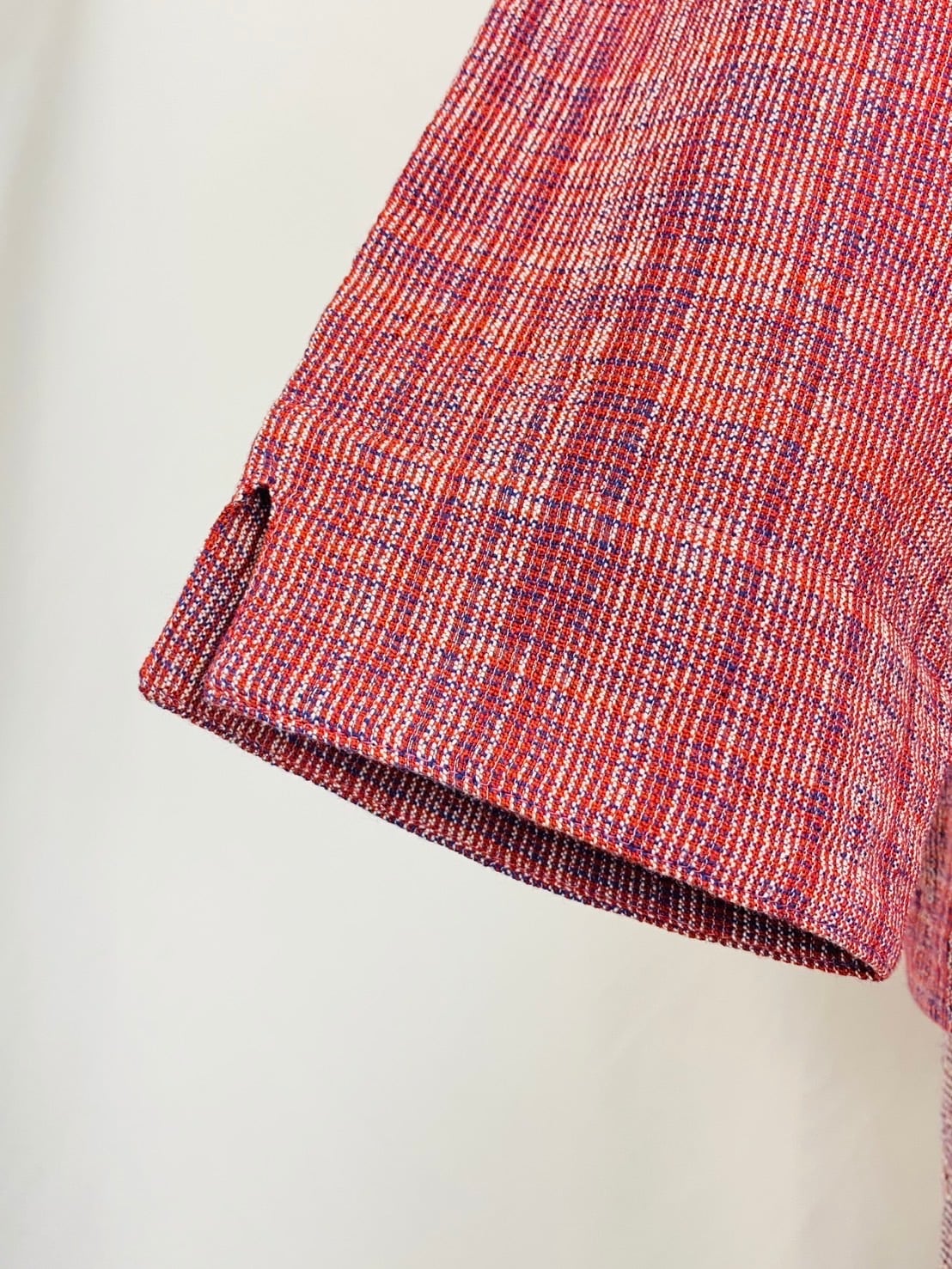 251021　ノーカラーショートジャケット　2カラー　遠州織物　うすで縞