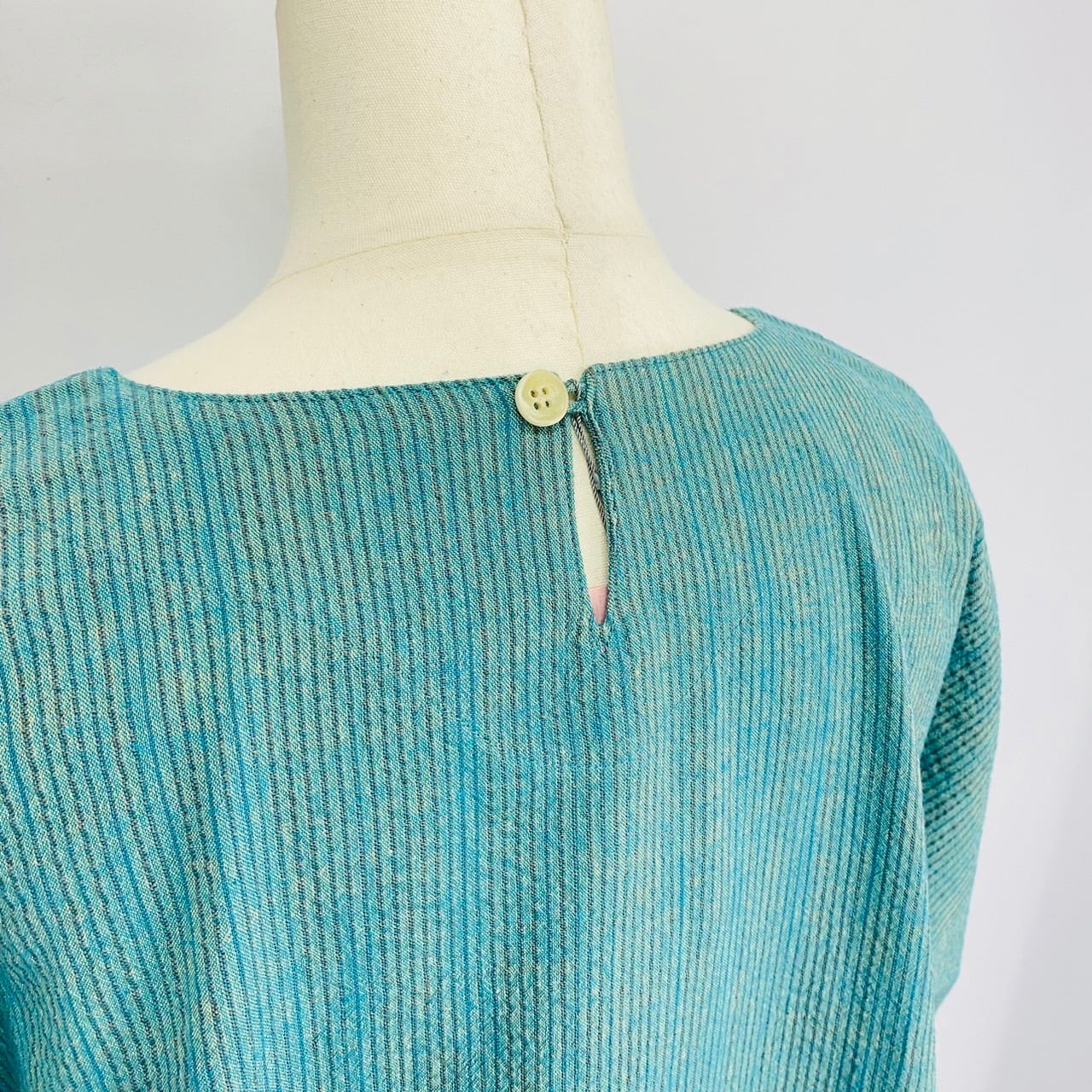 【再販】232011　切替えビッグワンピース　2カラー　遠州織物　逆スラブストライプ　薄手