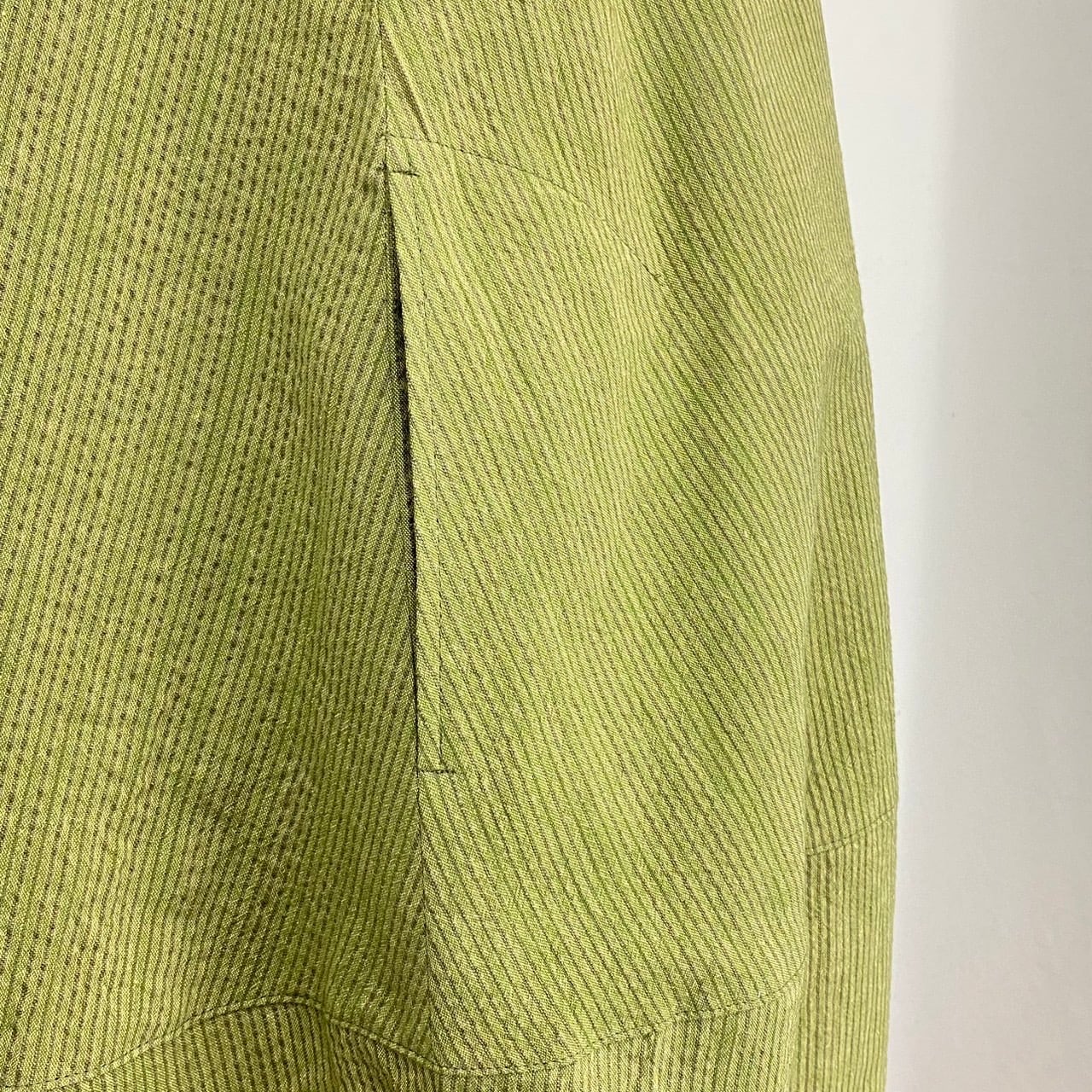 【再販】232011　切替えビッグワンピース　2カラー　遠州織物　逆スラブストライプ　薄手